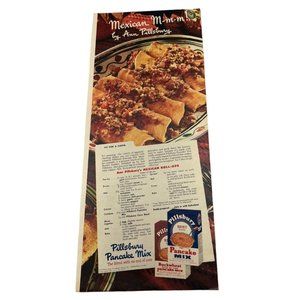 Vintage 1948 Print Ad Pillsbury Pancake Mix Mexican Recipe by Ann Pillsbury